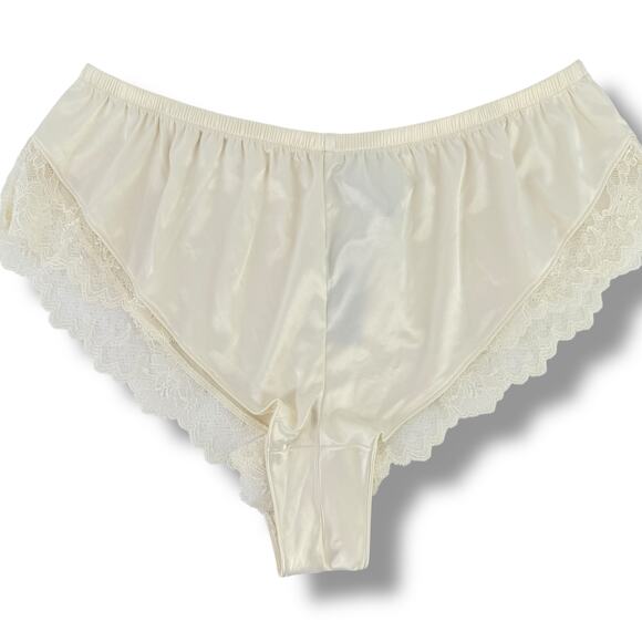 Natori Chantilly Lace Stretch Satin Lingerie Shorts Sz Large Ivory 785339 - Picture 3 of 5